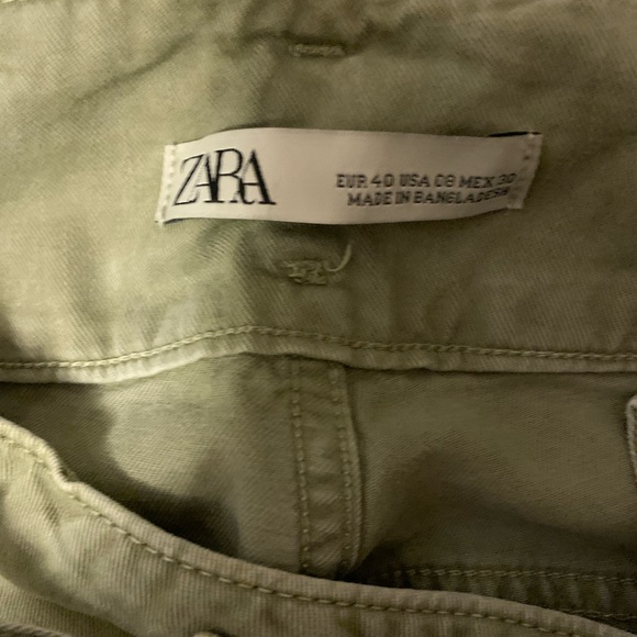 Zara light khaki tie waist jeans - Picture 3 of 5